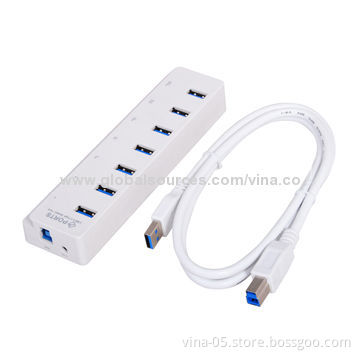 New Design High-speed 7-port USB3.0 Hub, Plug-and-play Function